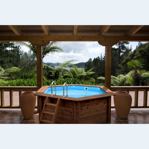 Piscina fuori terra in legno ottagonale BALI