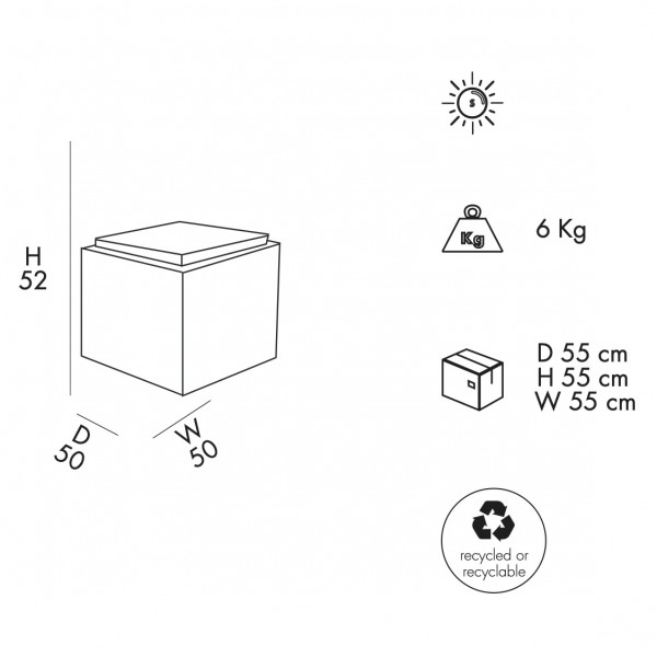 Misure Lampada da terra IRIS COMFORT SL in polietilene by Arkema