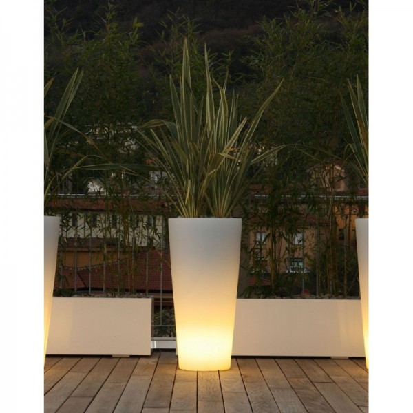 Vaso Luminoso da giardino Tondo in polietilene by Arkema