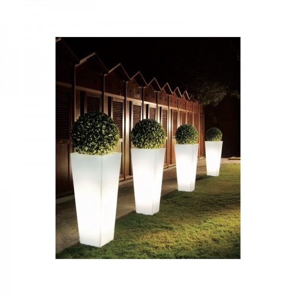 Vaso luminoso da giardino Quadro in polietilene by Arkema