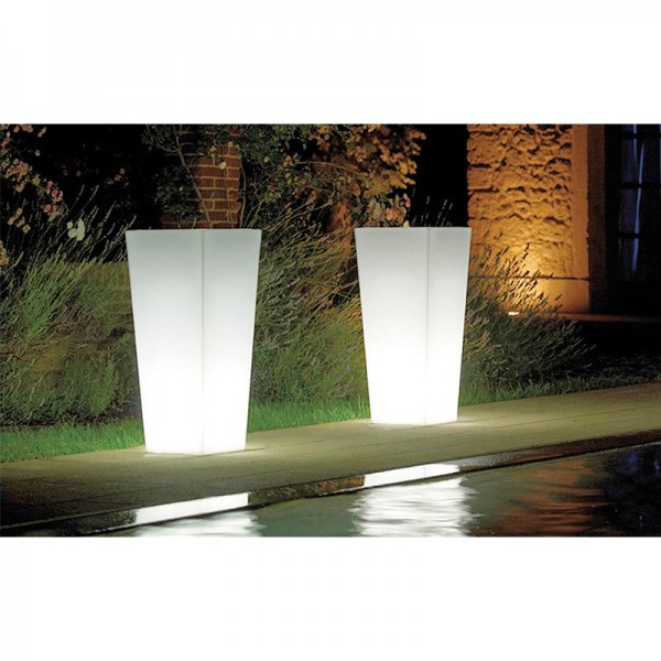 Vaso luminoso da giardino Quadro in polietilene by Arkema